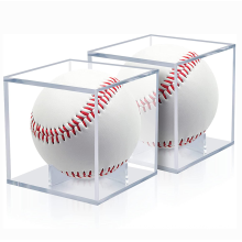 Custom UV Protected Acrylic Cube Baseball Square Cube Holder Square Clear Box Acrylic Cube display cabinet